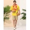 Lars Amadeus Men's Summer Polka Dots Button Down Short Sleeves Hawaiian Shirts - 3 of 4