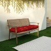55" x 18" x 2" Sunbrella Canvas Tufted Outdoor Bench Cushion - Sorra Home - 2 of 3