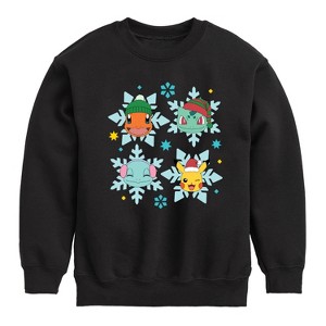 Boys' - Pokémon - Poké Flakes Graphic Long Sleeve Fleece Sweatshirt - 1 of 4