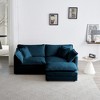 GDFStudio Yule Modern 76.7" Chenille Upholstered Loveseat with Pillows - 2 of 4