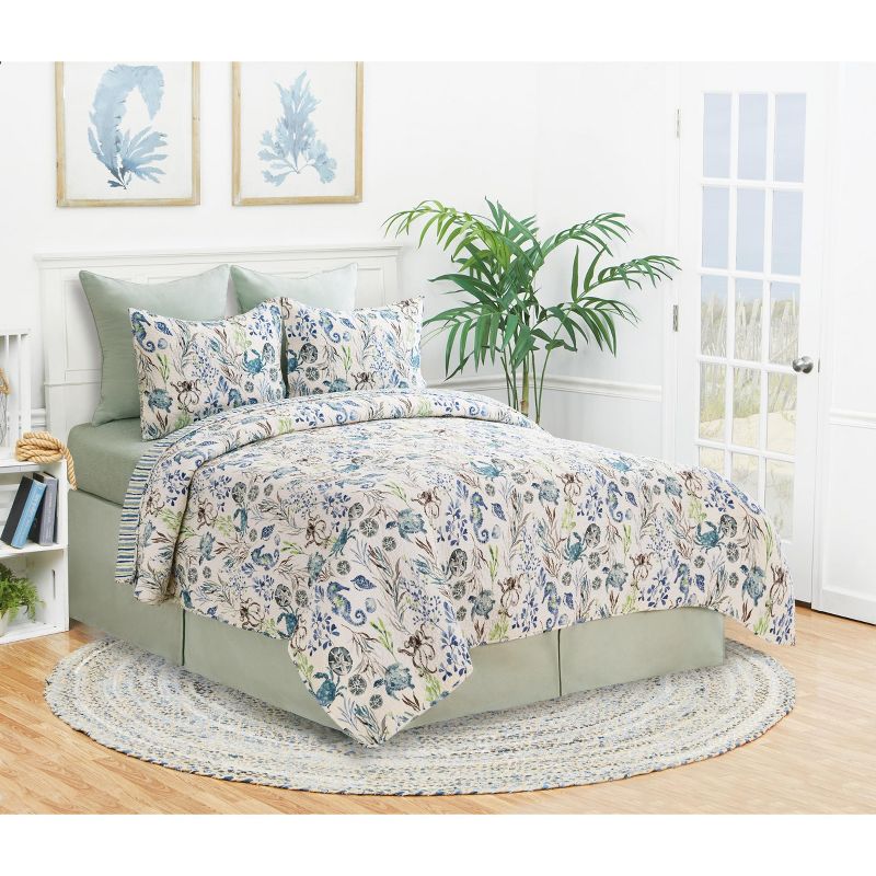 C&F Home Crescent Bay Beach Coastal Cotton Quilt Set  - Reversible and Machine Washable, 4 of 6