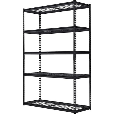 Mental Garage Shelving, 48" L x 18" W x 72" H, 5 Tier Adjustable Storage Shelves, 2500lbs Load Capacity  for Garage, Basement, Warehouse