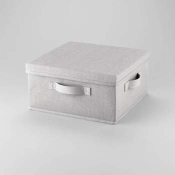 Foldable Storage Bins, Fabric Cubes (Cream, 16.2 x 10 x 12 in, 3 Pack)