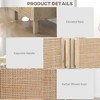 28.7" MDF Sideboard Buffet Cabinet with 2 Rattan Doors and Adjustable Shelves for Kitchen, Living Room or Entryway - 4 of 4