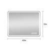LED Bathroom Mirror,Makeup Mirror With Lights,Wall Mounted Anti-Fog Frameless Cosmetic Mirror With Light,Rounded Square Mirror -The Pop Home - 4 of 4