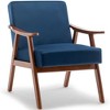 CAVINAS Luxury Velvet Accent Chair with Curved Arms ,Modern Armchair for Living Room,Bedroom,Reading Room - 2 of 4
