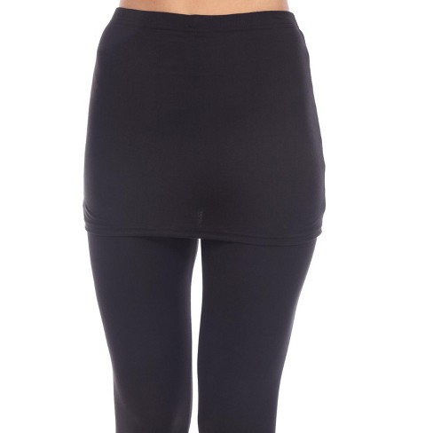 Women's Skirted Leggings Black Small - White Mark