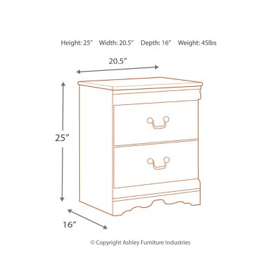 White Contemporary 2-Drawer Nightstand with Antique Pulls