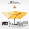 PURPLE LEA Cantilever Patio Umbrella with Base Included Square Umbrella with 360° Rotation and Aluminum Offset Hanging Outdoor Umbrella - 3 of 4
