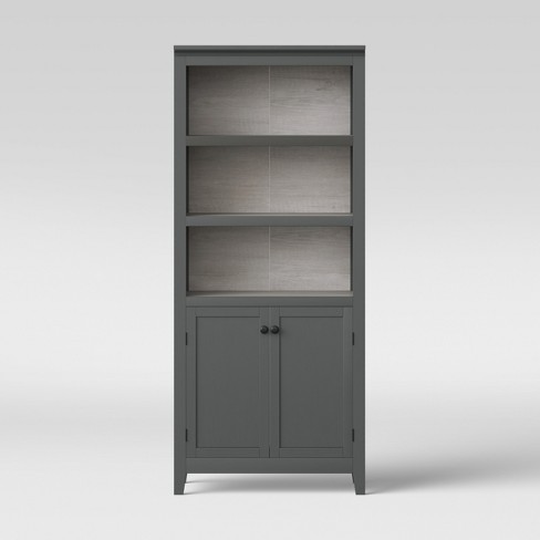 prepac tall bookcase with doors