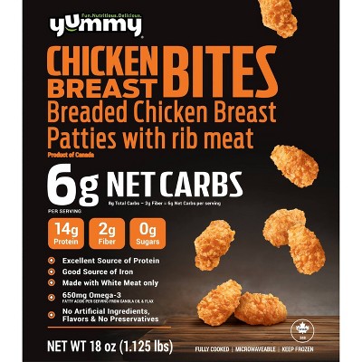 Yummy Breaded Chicken Breast Bites with Rib Meat - Frozen - 18oz