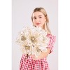COZONY 20 PCS Glitter Artificial Flower DIY Ornaments, 6.3 Inch Faux Flower Christmas Tree Wreath Decorations for Xmas Wedding Party Holiday - 4 of 4