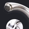 ChicFurnit Bathroom Sink Faucet Waterfall Design with Pop Up Drain and Lead Free Supply Hose for Bathroom, Silver and Gray, 13.98"*12.28"*4.33" - 4 of 4