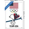 Trends International Team USA x Peanuts – Snoopy Winter Ski Jump Framed Wall Poster Prints - 3 of 4