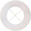 Imperial Shade Creme Large Lamp Shade 13" Top x 19" Bottom x 11" Slant x 11" High (Spider) Replacement with Harp and Finial - 3 of 4