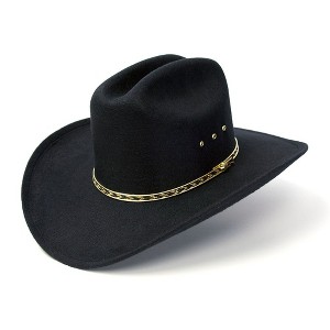 Western Express Black Felt Western Cattleman Hat - 1 of 4