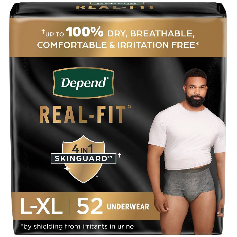Depend Real Fit Incontinence Underwear for Men - Maximum Absorbency, 1 of 10