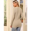 INSPIRE CHIC Women's Casual V Neck Long Sleeve Button Down with Pockets Cardigans - 3 of 4