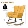 NicBex Velvet Glider Rocking Chair, Upholstered Nursery Rocking Chairs with High Backrest,Modern Rocking Chair,Nursing Chair for Bedroom - 3 of 4