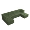 130.32" Modern Minimalist Corduroy U-Shape Modular Sectional Sofa, No Assembly Needed, 6-piece Free Combination Sofa - 4 of 4