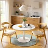 Hooseng Round Dining Table with MDF Table Top and Metal Base, Mid-Century Modern Dining Room Table for 2 - 4 Person - 4 of 4