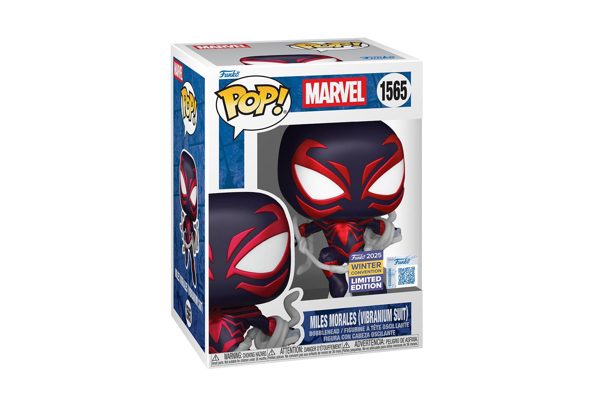 Funko POP! Marvel Spider-Man Miles Morales Vibranium Suit Exclusive Figure #1565!