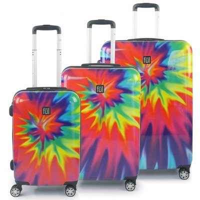 tie dye luggage set