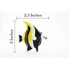 Collectible Wildlife Gifts | Moorish Idol, Angel Fish, Tropical, Rubber Fish, Hand Painted, Realistic Toy Figure, Model, Gift,  3"  CH451 BB114 - 2 of 4