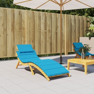 vidaXL Sun Lounger Cushion Blue 73.2 in.x22.8 in.x1.2 in. - 1 of 4