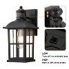 C Cattleya Matte Black Motion Sensor Outdoor Wall Lantern,Dusk to Dawn Exterior Light Fixture with Clear Glass - 4 of 4