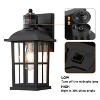 C Cattleya Matte Black Motion Sensor Outdoor Wall Lantern,Dusk to Dawn Exterior Light Fixture with Clear Glass - image 4 of 4