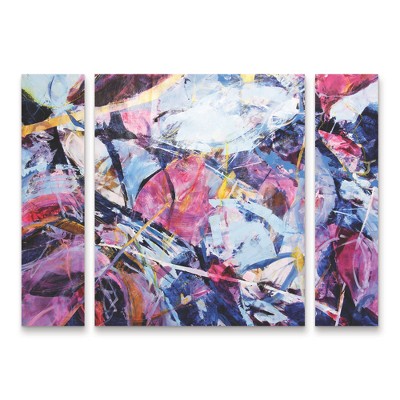 Trademark Fine Art- Kati Bujna Icy Winter Leaves 4  Panel Set Art
