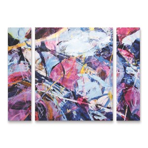 Trademark Fine Art- Kati Bujna Icy Winter Leaves 4  Panel Set Art - 1 of 3
