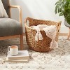 Square Braided Rafia Basket Natural - Brightroom™