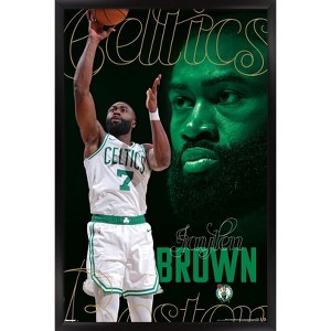 Trends International NBA Boston Celtics - Jaylen Brown 25 Framed Wall Poster Prints - 1 of 4
