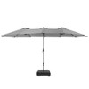 Sonkuki 15×9FT Outdoor Patio Market Double-Side Umbrella with Extra Large Base, Canopy and Sand Bags - 2 of 4