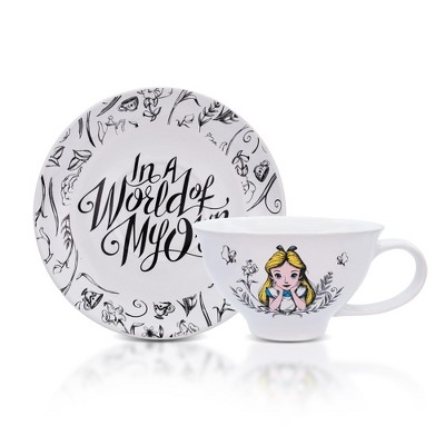 DISNEY ALICE IN WONDERLAND CERAMIC TEACUP AND SAUCER SET - The Pop Insider