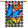 Briarwood Lane Spring House Flag 40x28 For Outdoor Checkered Butterflies For Spring House Flag - 2 of 4