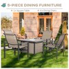 PAGED Patio Dining Set Modern Outdoor Table and Chairs with Armchairs for Outdoor, Patio, Terrace - 4 of 4