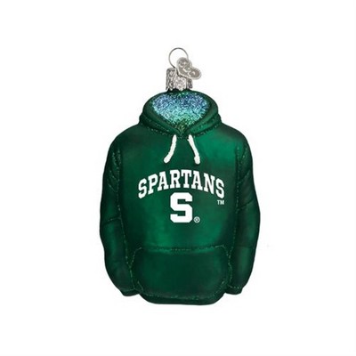 Old World Christmas Blown Glass Ornament for Christmas Tree, Michigan State Hoodie