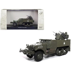 White M16 Multiple Turret Motor Carriage Olive Drab "United States Army" 1/43 Diecast Model by Militaria Die Cast - 1 of 4