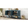XIYUYEU Console Table with 1 Open Bottom Shelf and 2 Mirrored Doors Cabinets,Modern Entryway Table for Living Room - 2 of 4