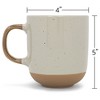 Elanze Designs Speckled 16 ounce Ceramic Mugs With Metallic Handle Set of 4, Grey - 4 of 4