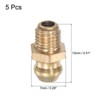 Unique Bargains Brass Straight Hydraulic Grease Thread Fitting Accessories 5 Pcs - 2 of 4