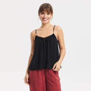 Women's Bead Strap Tie-Front V-Neck Cami - Universal Thread™ : Target