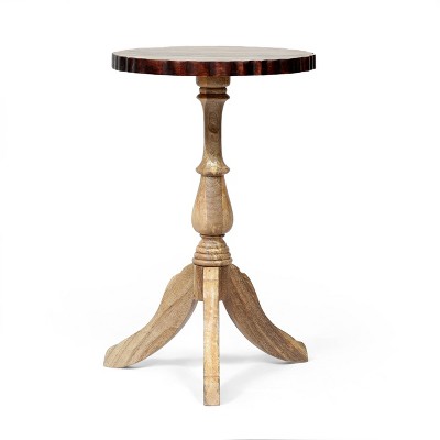 Mckay Handcrafted Boho Mango Wood End Table Natural - Christopher Knight Home