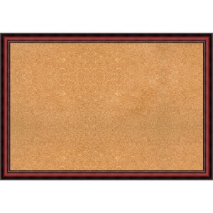 Amanti Art Rubino Cherry Scoop Wood Framed Corkboard, Natural Cork - 1 of 4