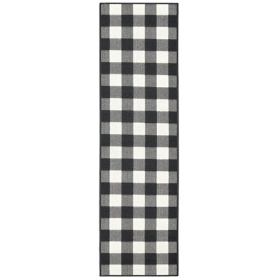 Oriental Weavers Marina 1932K Black/ Ivory Indoor/Outdoor Area Rug - 2'3" x 7'6"