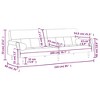 vidaXL Sofa Bed with Cushions Light Gray Velvet - 4 of 4