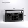 Sideboard Buffet Cabinet With Wine Rack, Console Table Storage Cabinet With Glass Doors And Adjustable Shelves, Coffee Bar Cabinet For Dining Room - 4 of 4